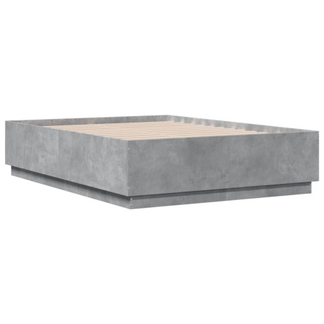 vidaXL Bedframe bewerkt hout betongrijs 140x190 cm afbeelding3 - 1