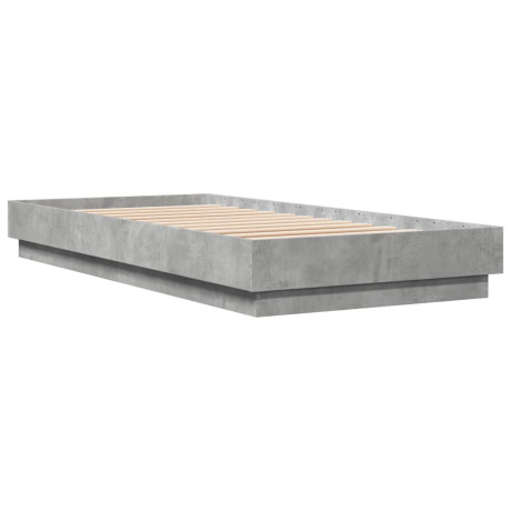 vidaXL Bedframe met LED-verlichting betongrijs 100x200 cm afbeelding3 - 1