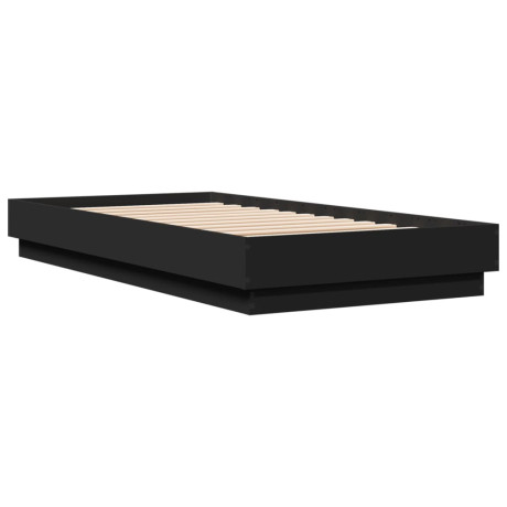 vidaXL Bedframe met LED-verlichting zwart 75x190 cm afbeelding3 - 1