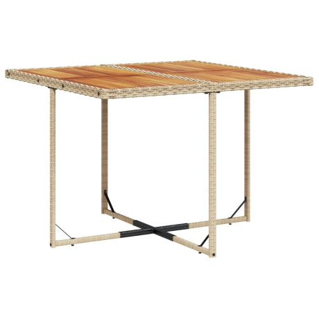 vidaXL 9-delige Tuinset met kussens poly rattan beige afbeelding3 - 1