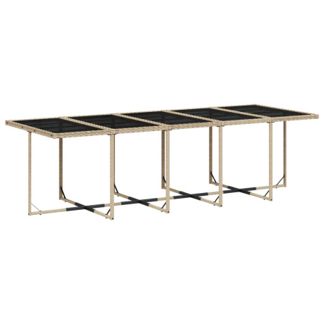vidaXL 15-delige Tuinset met kussens poly rattan beige afbeelding3 - 1