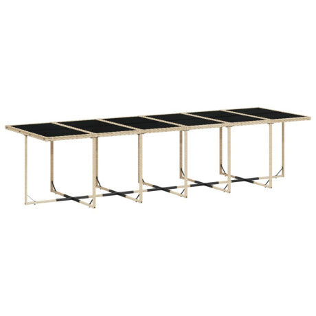 vidaXL 17-delige Tuinset met kussens poly rattan beige afbeelding3 - 1