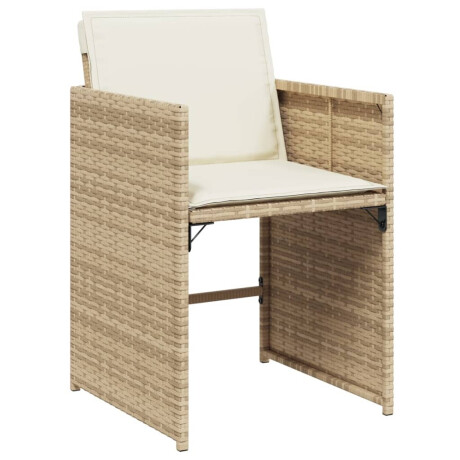 vidaXL 13-delige Tuinset met kussens poly rattan beige afbeelding3 - 1