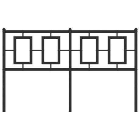 vidaXL Hoofdbord 140 cm metaal zwart afbeelding3 - 1