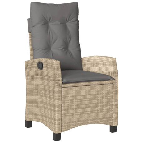 vidaXL 5-delige Tuinset met kussens poly rattan gemengd beige afbeelding3 - 1