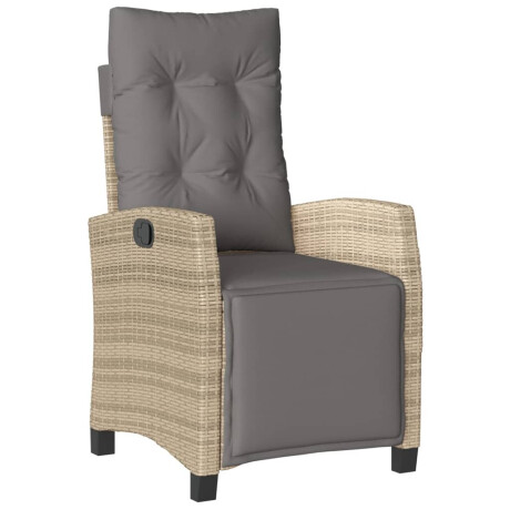 vidaXL 7-delige Tuinset met kussens poly rattan gemengd beige afbeelding3 - 1
