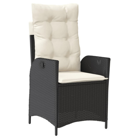 vidaXL 9-delige Tuinset poly rattan zwart afbeelding3 - 1