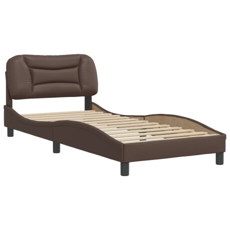 vidaXL Bedframe zonder matras "Hvar" kunstleer bruin 90x190 cm afbeelding3 - 1