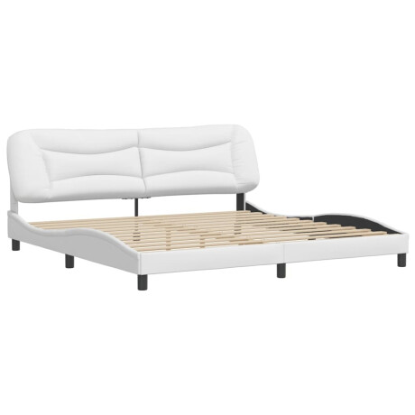 vidaXL Bedframe zonder matras "Hvar" kunstleer wit 200x200 cm afbeelding3 - 1