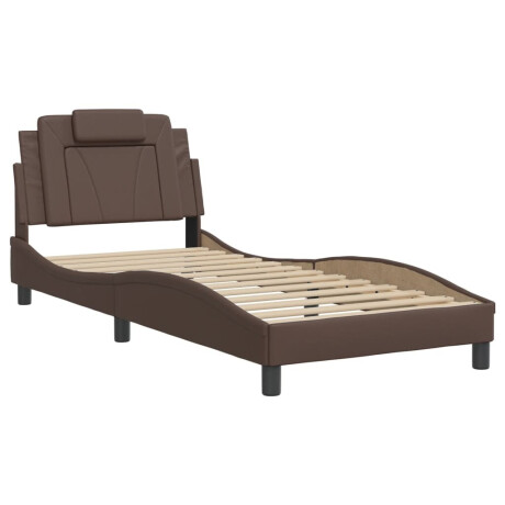 vidaXL Bedframe "Viana" zonder matras kunstleer bruin 90x190 cm afbeelding3 - 1