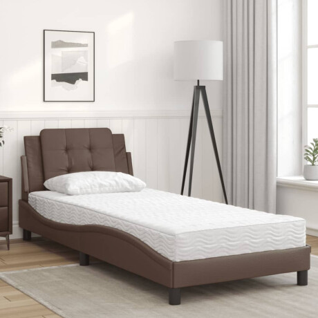 vidaXL Bedframe zonder matras "Zadar" kunstleer bruin 90x190 cm afbeelding3 - 1