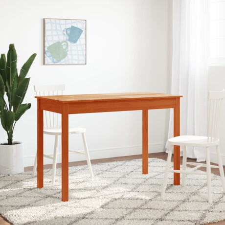 vidaXL Eettafel 110x55x75 cm massief grenenhout wasbruin afbeelding3 - 1
