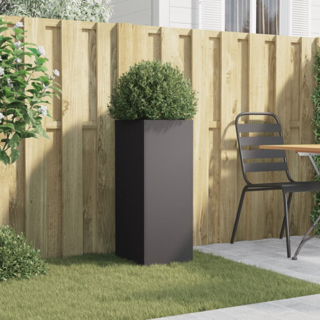 vidaXL Plantenbak 32x29x75 cm staal zwart afbeelding3 - 1