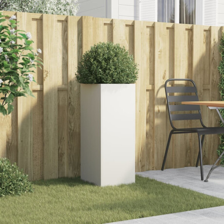 vidaXL Plantenbak 32x29x75 cm staal wit afbeelding3 - 1
