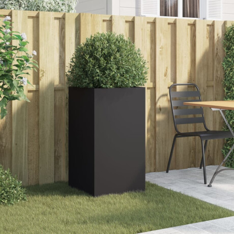 vidaXL Plantenbak 42x38x75 cm staal zwart afbeelding3 - 1