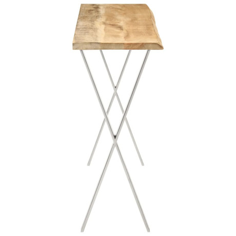 vidaXL Wandtafel met natuurlijke rand 105x33x76 cm massief mangohout afbeelding3 - 1