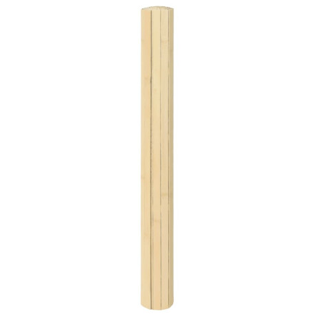 vidaXL Vloerkleed rechthoekig 100x100 cm bamboe lichtnaturel afbeelding3 - 1