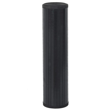 vidaXL Vloerkleed rechthoekig 60x200 cm bamboe zwart afbeelding3 - 1