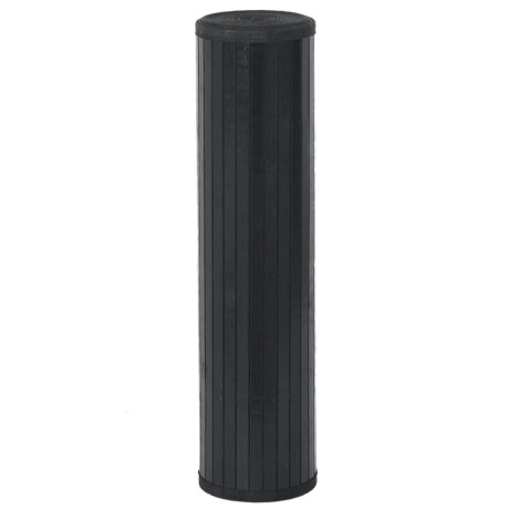 vidaXL Vloerkleed rechthoekig 70x200 cm bamboe zwart afbeelding3 - 1