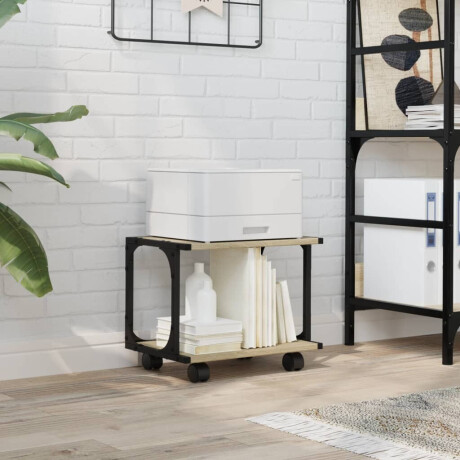 vidaXL Printerkastje 2-laags 41x28x33,5 cm hout sonoma eiken afbeelding3 - 1