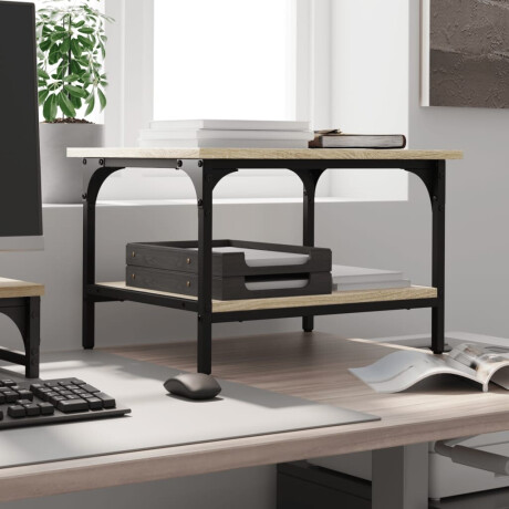 vidaXL Printerkastje 2-laags 50x40x38 cm bewerkt hout sonoma eiken afbeelding3 - 1