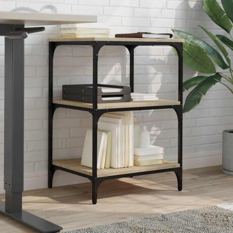 vidaXL Printerkastje 3-laags 50x41x75 cm bewerkt hout sonoma eiken afbeelding3 - 1