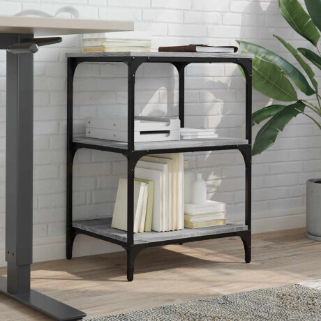 vidaXL Printerkastje 3-laags 50x41x75 cm bewerkt hout grijs sonoma afbeelding3 - 1