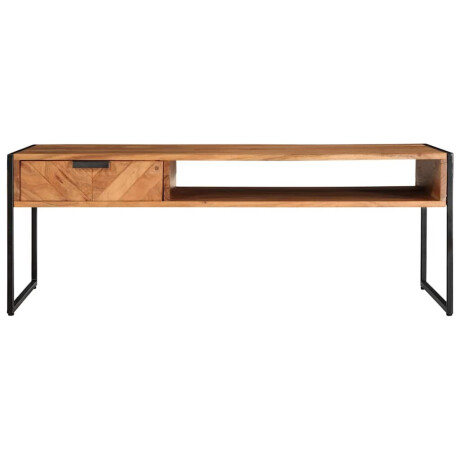 vidaXL Salontafel 110x55x40 cm massief acaciahout afbeelding3 - 1