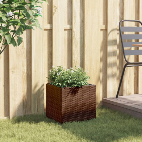 vidaXL Plantenbak 36x30x32 cm poly rattan bruin afbeelding3 - 1