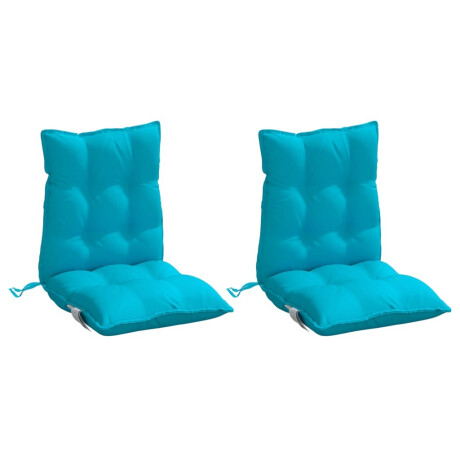 vidaXL Stoelkussens 2 st lage rug oxford stof turquoise afbeelding3 - 1