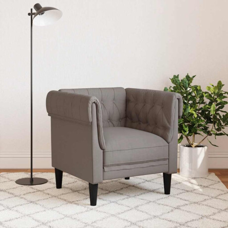 vidaXL Fauteuil Chesterfield-stijl stof taupe afbeelding3 - 1