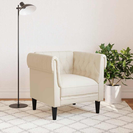 vidaXL Fauteuil Chesterfield-stijl linnen afbeelding3 - 1
