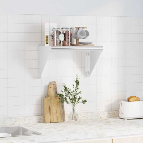 vidaXL Wandschap 50x30x31 cm roestvrijstaal zilverkleurig afbeelding3 - 1