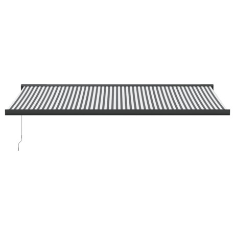 vidaXL Luifel uittrekbaar 5x3 m stof en aluminium antraciet en wit afbeelding3 - 1