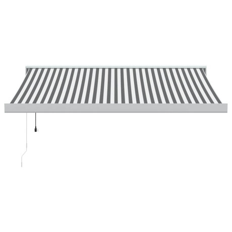 vidaXL Luifel uittrekbaar 3x2,5 m stof en aluminium antraciet en wit afbeelding3 - 1