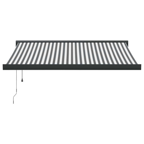 vidaXL Luifel uittrekbaar 3x2,5 m stof en aluminium antraciet en wit afbeelding3 - 1