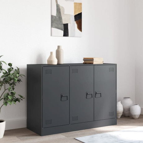 vidaXL Dressoir 99x39x73 cm staal antracietkleurig afbeelding3 - 1