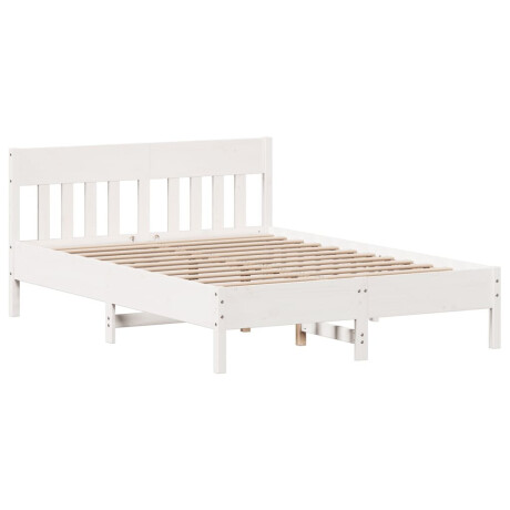 vidaXL Bedframe zonder matras massief grenenhout wit 160x200 cm afbeelding3 - 1