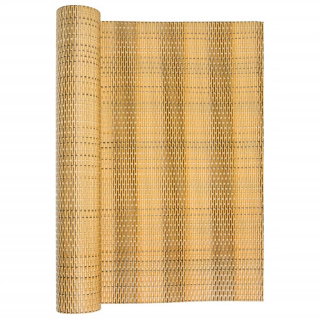 vidaXL Balkonscherm 400x90 cm poly rattan lichtbruin afbeelding3 - 1
