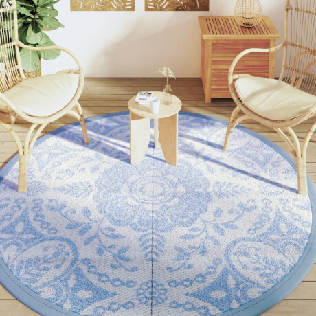 vidaXL Buitenkleed ARAKIL Ø200 cm polypropeen babyblauw afbeelding3 - 1