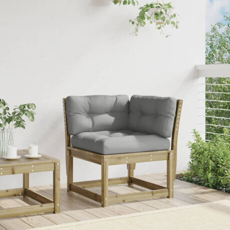 vidaXL Tuinhoekbank met kussens 73x73x78 cm geïmpregneerd grenenhout afbeelding3 - 1