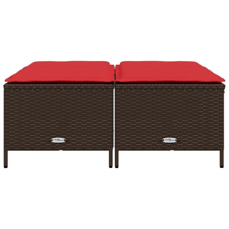 vidaXL Tuinstoelen met kussens 4 stuks Bruin Poly Rotan afbeelding3 - 1