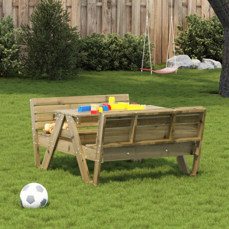 vidaXL Picknicktafel voor kinderen 88x122x58 cm geïmpregneerd hout afbeelding3 - 1