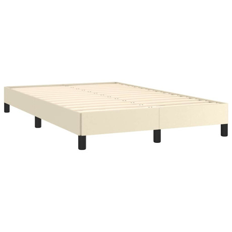 vidaXL Bedframe zonder matras 120x190 cm kunstleer crème afbeelding3 - 1