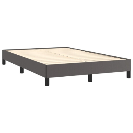 vidaXL Bedframe zonder matras 120x190 cm kunstleer grijs afbeelding3 - 1