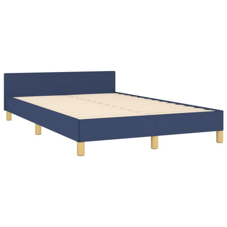 vidaXL Bedframe zonder matras 120x190 cm stof blauw afbeelding3 - 1