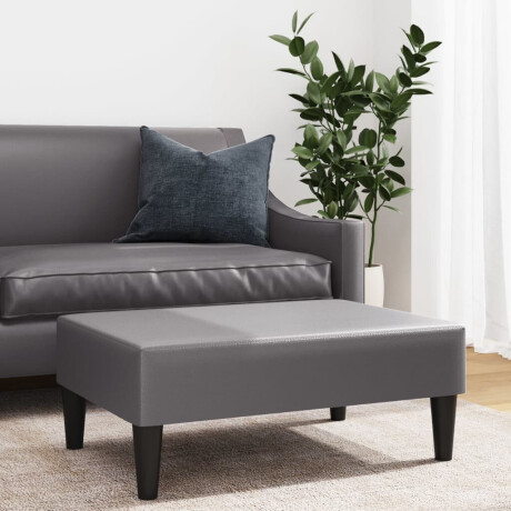 vidaXL Voetenbank 77x55x31 cm kunstleer grijs afbeelding3 - 1