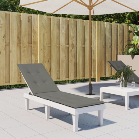 vidaXL Terrasstoelkussen (75+105) x 50 x 4 cm stof gemêleerd donkergrijs afbeelding3 - 1