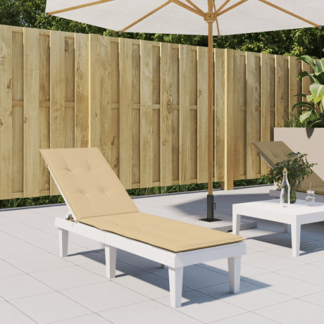 vidaXL Terrasstoelkussen (75+105)x50x3 cm stof gemêleerd beige afbeelding3 - 1