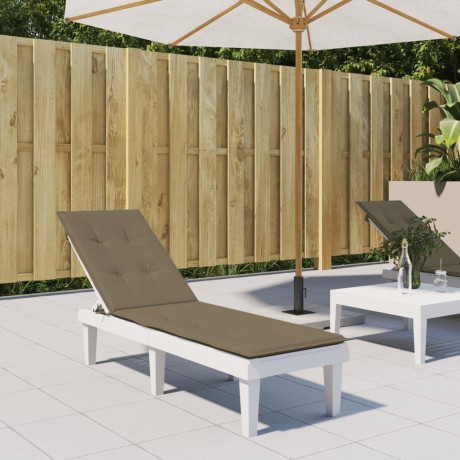 vidaXL Terrasstoelkussen (75+105) x 50 x 4 cm stof gemêleerd taupe afbeelding3 - 1